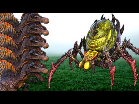 Spino Sereg VS Gamma Broodmother! - Ark Survival #10