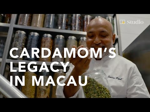 YouTube video thumbnail: Macau Chef Justin Paul Showcases the History of Cardamom by Cooking Chicken Cafreal