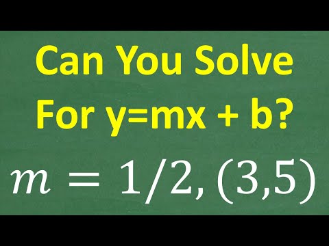 Find the Equation of a Line with Slope m=1/2 Through (3, 5) — Must-Know Algebra!