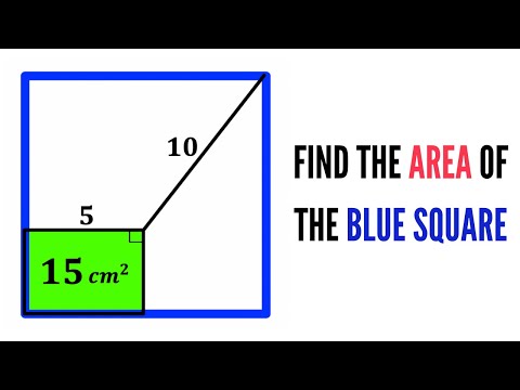 Can you find the area of the Blue Square? | (Rectangle) | #math #maths | #geometry