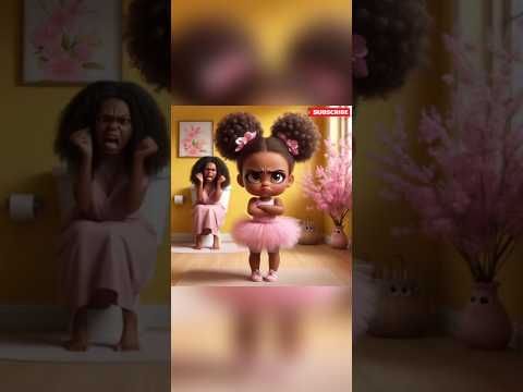 takut mama hilang😭 ketoilet pun iikut😡 #shortvideo #shorts #cute #comedy  #ai #funny #animation