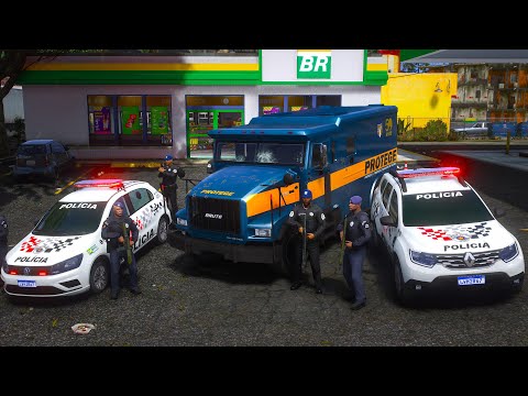 TENTATIVA DE ASSALTO À CARRO FORTE | GTA 5 POLICIAL