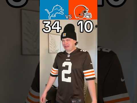 LIONS VS BROWNS RECAP😳🤣🏈 #nfl #football #lions #browns #skit #funny