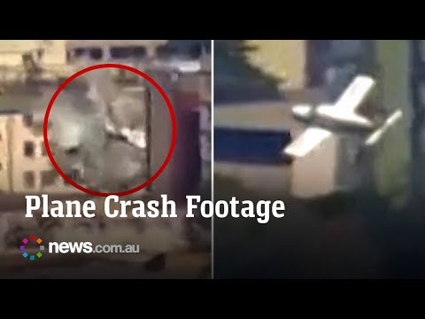 YouTube video thumbnail:  Shock Footage Plane Crashes Into Building in Southeastern Brazil
