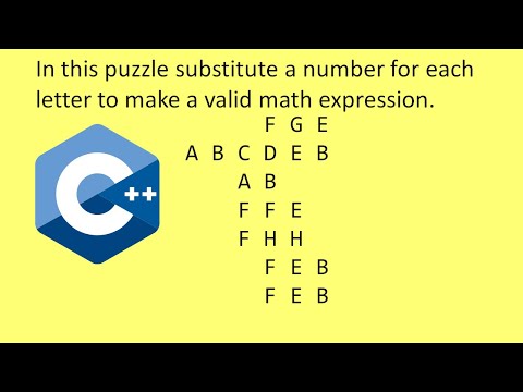 C Letter Number Substitution Logic Problem (part 2...