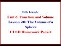 Volume and Radius of Spheres