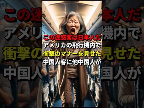 「この迷惑客は日本人だ」アメリカの飛行機内で衝撃のマナーを見せた中国人客に他の中国人が…　#海外の反応 #中国人観光客 #春節 #爆買い