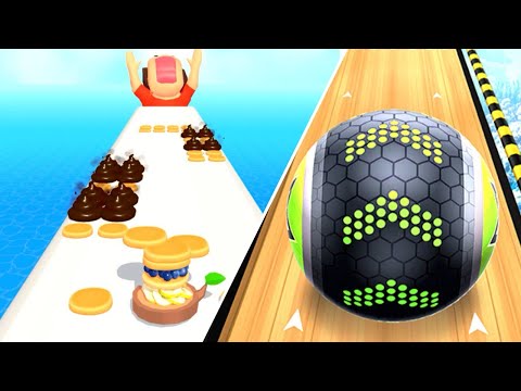 Pancake Run VS Going Balls- Gameplay Walkthrough iOS/Android Games Ep 3