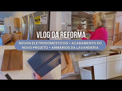 16º VLOG DA REFORMA - UMA CASA INTELIGENTE - ELETRODOMÉSTICOS NOVOS - COMEÇAMOS A LAVANDERIA!