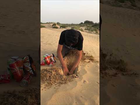 Hiding Food_ Drink Bottles in Desert #outdoors #camping #bushcraft