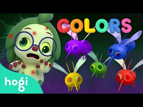 😱 Run Away! Learn Colors with Zombie Mosquitoes 🦟｜Halloween Colors 🎃｜Hogi Halloween