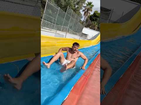 Carrera de Tobogán de Agua🛝🏁#comedia