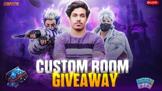 🛑CUSTOM ROOM GIVEAWAY FREE FIRE  MAX LIVE STREAM 🛑 #shortlive #freefirelive #fflive #live