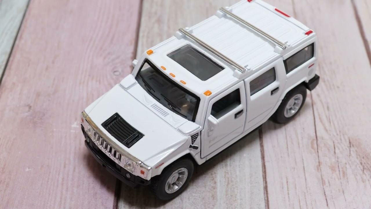 Автомобиль Hammer H2 SUV KINSMART инерционный металлический в ассортименте  - видео Автомобиль Hammer H2 SUV KINSMART инерционный металлический в ассортименте  - видео