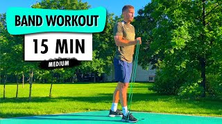 Upper Body Workout With Resistance Band | 15 min | For Football Players