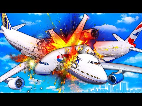 747 CRASHES into A380 Mid-Air… Who SURVIVES? (GTA 5)