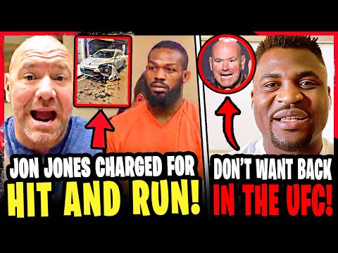 BREAKING! Jon Jones CHARGED w/ HIT & RUN AGAIN! Francis Ngannou RESPONDS to Dana White! Tom Aspinall