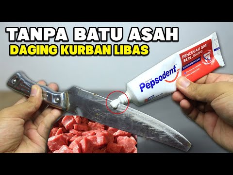 JUTAAN ORANG BELUM TAHU‼️Cara Bikin Pisau Tumpul Jadi Mantul, Persiapan Potong Daging Qurban