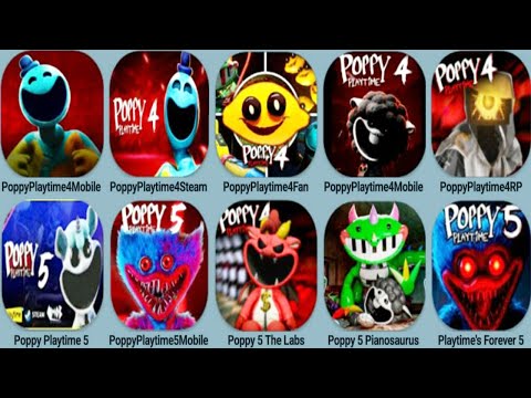 Poppy Playtime 4 Mobile Vs Poppy Playtime 5 Mobile, Poppy 4 Steam Vs Poppy 5 Steam, Poppy 4 Mod Vs 5