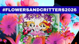 #flowersandcritters2026 Small Wonders - turtle and flowers #crackthevault2026