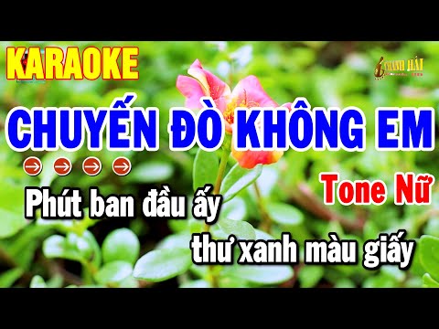 Karaoke Chuyến Đò Không Em Tone Nữ Nhạc Sống Dễ Hát Nhất 2025 | Thanh Hải