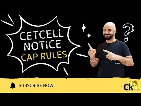 CETCell Notice Out with Rules for CAP Rounds | Mah CET 2025