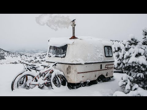 MELTING SNOW for WATER (the creek FROZE) // Tiny Living Off Grid