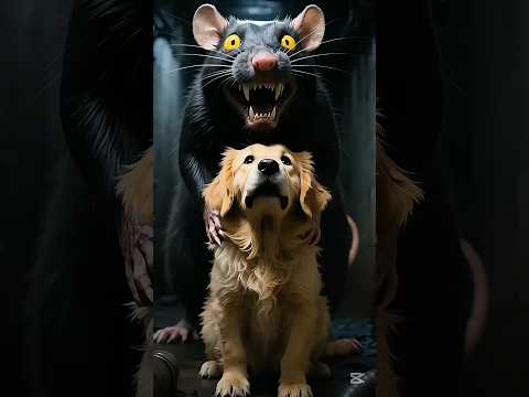 🐶 Poor dog save the baby from monster rat🐀😰 #rescueanimals #ai #funny #shorts #cuteanimals