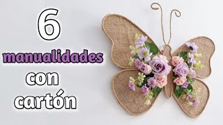 6 Geniales Ideas de Manualidades con Cartón Reciclado!  ♻️ Ideias Com Papelão.