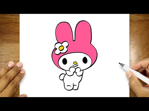 How To Draw My Melody Sanrio | My Melody Drawing Easy