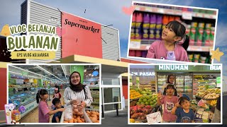 BELANJA BULANAN DI SUPERMARKET SAMPAI PENUHIN TROLI BELANJAAN