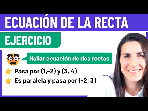 Hallar ECUACIÓN DE LA RECTA 📉 Conociendo 2 Puntos y Paralela