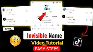 How To Make Tiktok Trending Invisible Name | Invisible name tutorial 