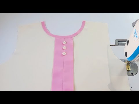 Beautiful easy method of neck cutting and stitching the professional| neck design