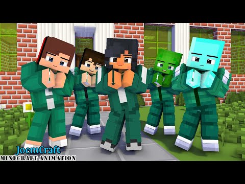 YOUTUBER'S SQUID GAME DANCE  | MAIZEN, CRAFTEE, APHMAU, EYSTREEM | GOMY GOMY - Minecraft Animation