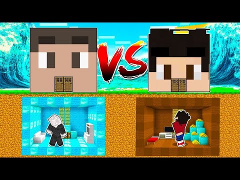 Tsunami anında FAKİR VS ZENGİN Sığınak Yapısı! 😱 - Minecraft