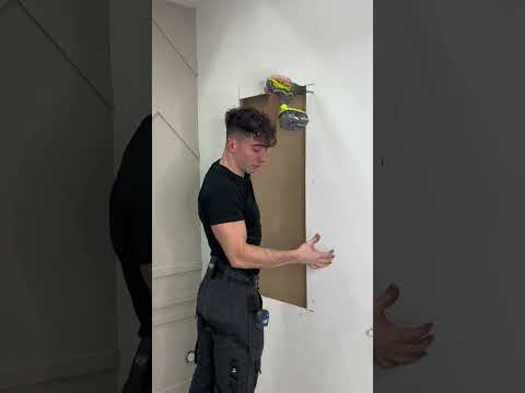 Résultat du cadre mousse végétale DIY intégré dans le mur placo😊#rénovation #DIY