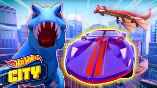 Chase & Elliot: Klon-Team gegen Riesige Monster! 🚀🦖 | Hot Wheels City