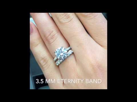 3.23 ct Round Diamond Pave Cathedral Design