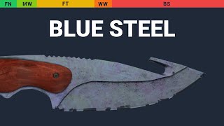 Gut Knife Blue Steel Wear Preview