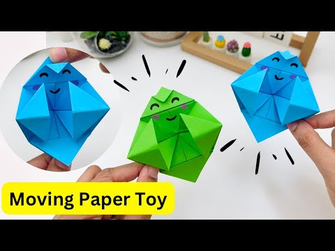 How To Make Easy Moving Paper Toy For Kids / Clapping Paper Toy / Paper Craft Easy / KIDS crafts