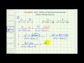 Rational Expressions and Simplification