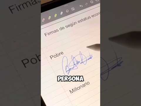 Así es la firma de una persona RICA vs una POBRE