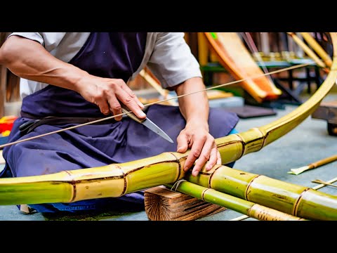 Japanese Craftsman Builds The DIY Bamboo Bow & Arrows— INSANE Accuracy! ( by ‪@woodenre ‬​)