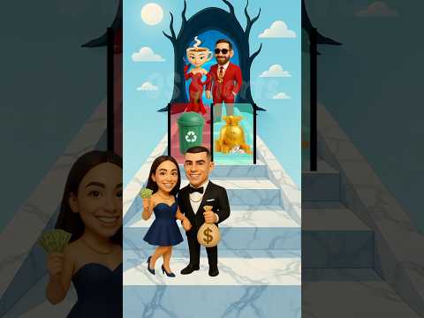 Ronaldo and Georgina join Build a Queen‼️ Run Challenge