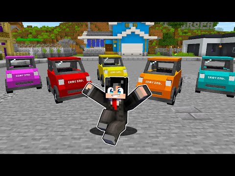 BUYING all Colorful Cars in Minecraft!