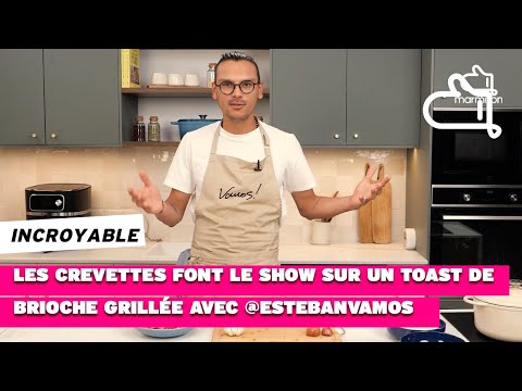 Sur un toast de brioche grillée, lescrevettes font le show ! @estebanvamos nous régale