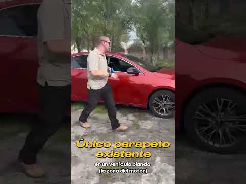 Único parapeto existente en un vehículo blando (la zona del motor)