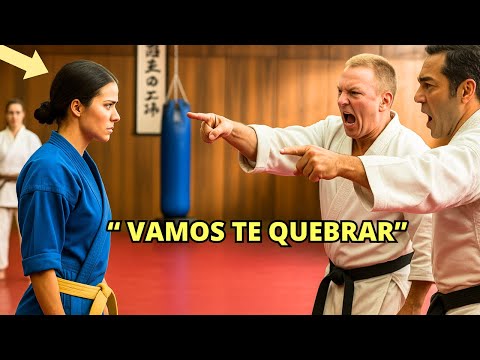 Mulher é ameaçada por professores de karatê, sem saber que ela é uma lutadora profissional