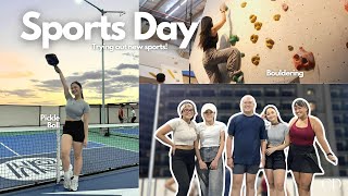 TRYING NEW SPORTS | PICKLEBALL & BOULDERING 😅